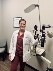 Dr. Burns was born and raised in Posen, MI. After high school she attended ACC for two years where she played volleyball and softball. She then transferred to Ferris State University where she finished her Bachelor's Degree of Arts and Science. She moved to Chicago where she studied Optometry at Illinois College of Optometry. She graduated in 2019 with her Doctor of Optometry and moved back home to practice. She was married in 2021 to Branden Burns. She enjoys pretty much any outdoor activity including playing softball, camping, riding side by sides, and ice fishing. 